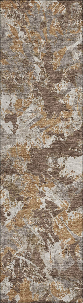 Piper Looms Chantille Floral ACN885 Brown Machine Washable Area Rug Runner Main Image