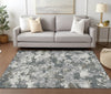 Piper Looms Chantille Floral ACN885 Charcoal Machine Washable Area Rug Lifestyle Image Feature