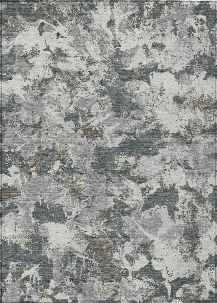 Piper Looms Chantille Floral ACN885 Charcoal Machine Washable Area Rug main image