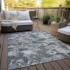 Piper Looms Chantille Floral ACN885 Charcoal Machine Washable Area Rug Outdoor Lifestyle Image Feature
