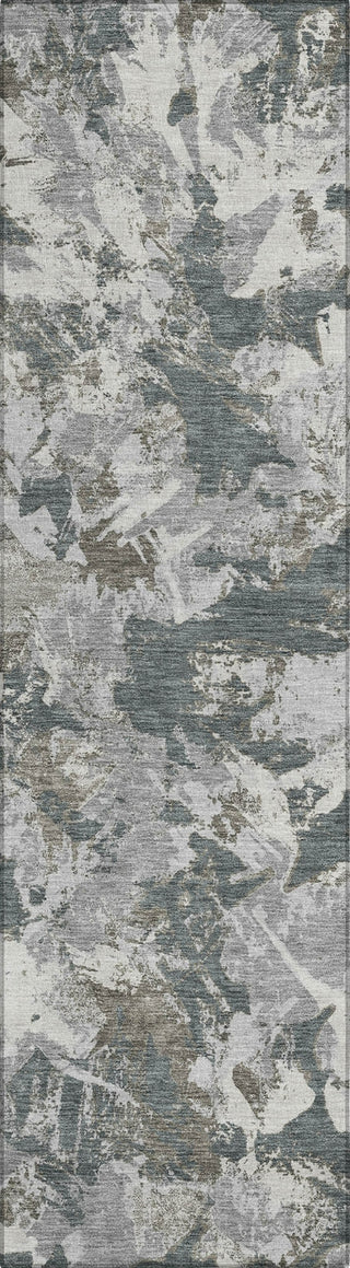 Piper Looms Chantille Floral ACN885 Charcoal Machine Washable Area Rug Runner Main Image