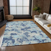 Piper Looms Chantille Floral ACN885 Navy Machine Washable Area Rug Lifestyle Image Feature