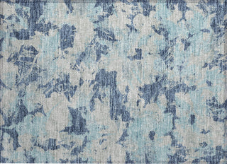 Piper Looms Chantille Floral ACN885 Navy Machine Washable Area Rug Scatter Main Image