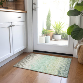 Piper Looms Chantille Stripes ACN886 Aloe Machine Washable Area Rug Scatter Lifestyle Image Feature