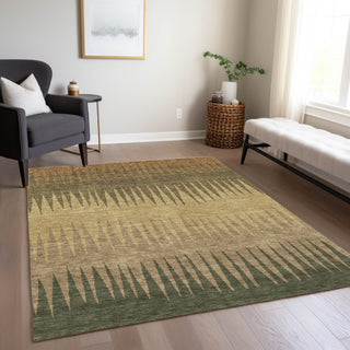 Piper Looms Chantille Stripes ACN886 Brown Machine Washable Area Rug Lifestyle Image Feature