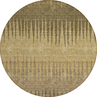 Piper Looms Chantille Stripes ACN886 Brown Machine Washable Area Rug Round Main Image