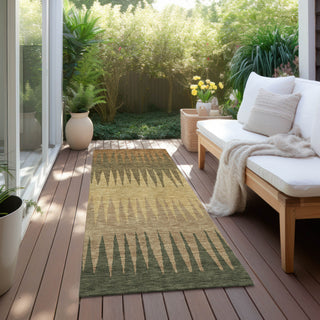 Piper Looms Chantille Stripes ACN886 Brown Machine Washable Area Rug Runner Outdoor Lifestyle Image Feature