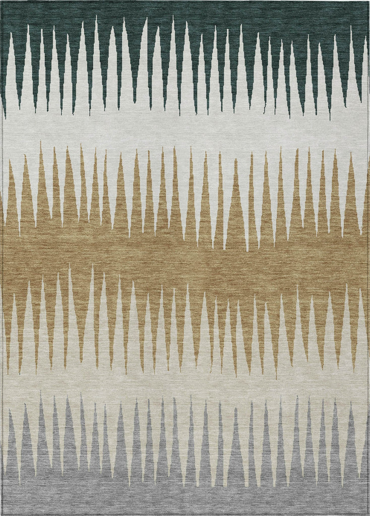 Piper Looms Chantille Stripes ACN886 Charcoal Machine Washable Area Rug main image