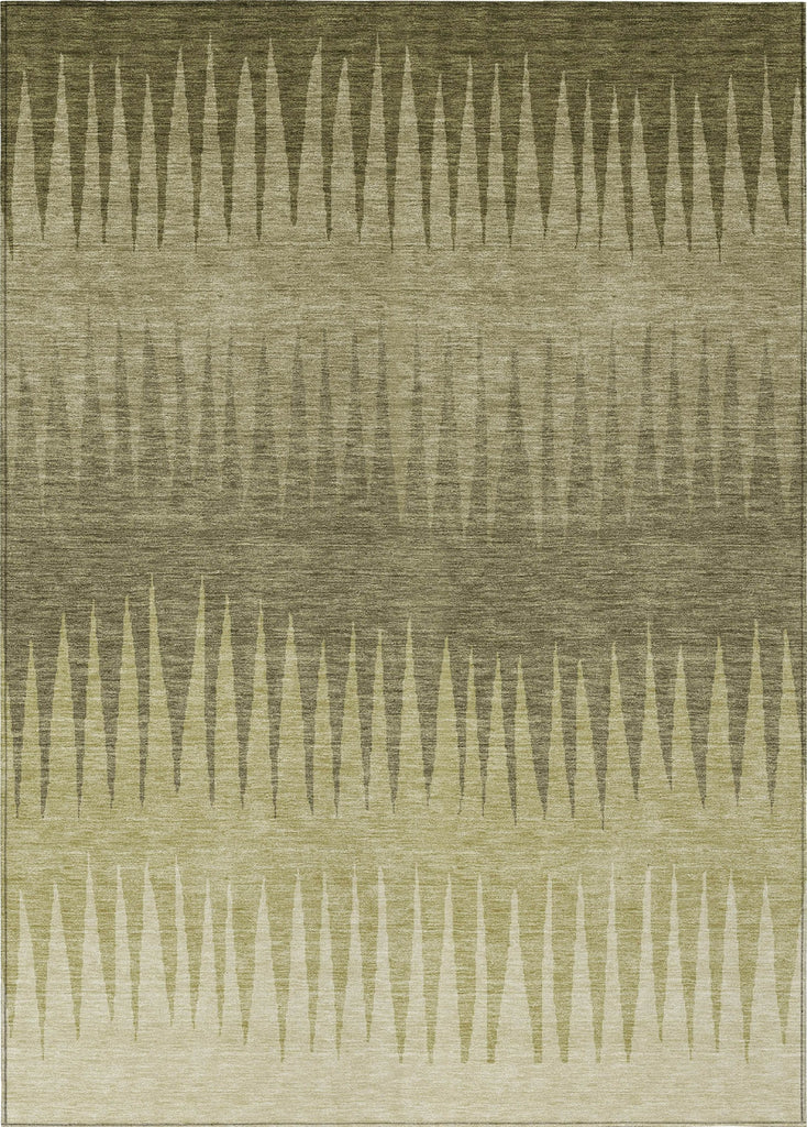 Piper Looms Chantille Stripes ACN886 Green Machine Washable Area Rug main image