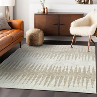 Piper Looms Chantille Stripes ACN886 Ivory Machine Washable Area Rug Lifestyle Image Feature