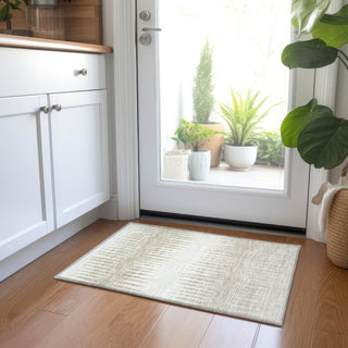 Piper Looms Chantille Stripes ACN886 Ivory Machine Washable Area Rug Scatter Lifestyle Image Feature