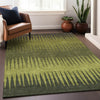 Piper Looms Chantille Stripes ACN886 Olive Machine Washable Area Rug Lifestyle Image Feature