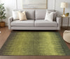 Piper Looms Chantille Stripes ACN886 Olive Machine Washable Area Rug Lifestyle Image Feature