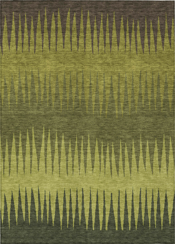 Piper Looms Chantille Stripes ACN886 Olive Machine Washable Area Rug main image