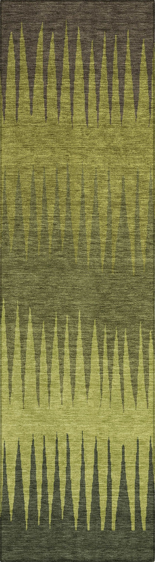 Piper Looms Chantille Stripes ACN886 Olive Machine Washable Area Rug Runner Main Image