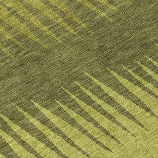 Piper Looms Chantille Stripes ACN886 Olive Machine Washable Area Rug Swatch Image