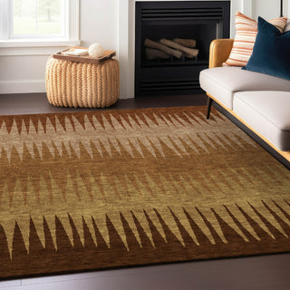 Piper Looms Chantille Stripes ACN886 Paprika Machine Washable Area Rug Lifestyle Image Feature