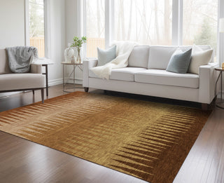 Piper Looms Chantille Stripes ACN886 Paprika Machine Washable Area Rug Lifestyle Image Feature