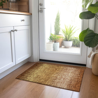 Piper Looms Chantille Stripes ACN886 Paprika Machine Washable Area Rug Scatter Lifestyle Image Feature