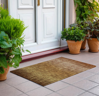 Piper Looms Chantille Stripes ACN886 Paprika Machine Washable Area Rug Scatter Outdoor Lifestyle Image Feature