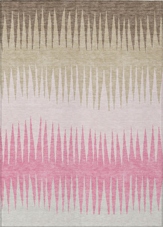 Piper Looms Chantille Stripes ACN886 Pink Machine Washable Area Rug main image