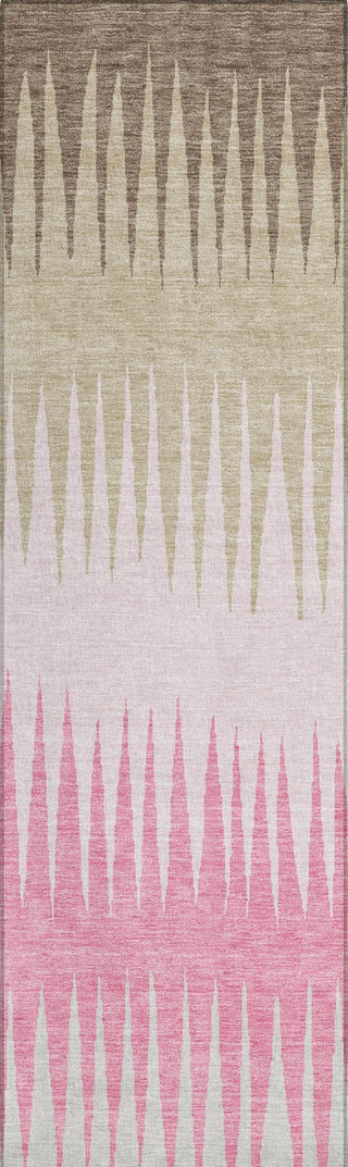 Piper Looms Chantille Stripes ACN886 Pink Machine Washable Area Rug Runner Main Image