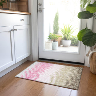 Piper Looms Chantille Stripes ACN886 Pink Machine Washable Area Rug Scatter Lifestyle Image Feature