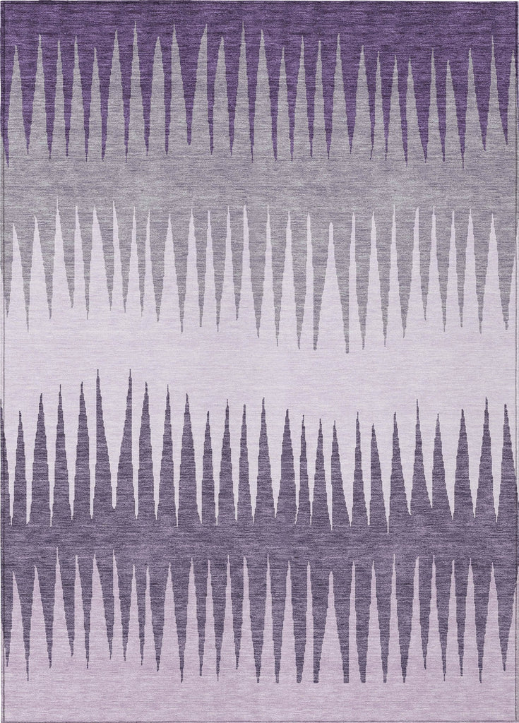 Piper Looms Chantille Stripes ACN886 Purple Machine Washable Area Rug main image
