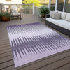 Piper Looms Chantille Stripes ACN886 Purple Machine Washable Area Rug Outdoor Lifestyle Image Feature