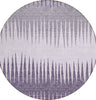 Piper Looms Chantille Stripes ACN886 Purple Machine Washable Area Rug Round Main Image