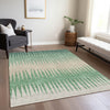 Piper Looms Chantille Stripes ACN886 Sage Machine Washable Area Rug Lifestyle Image Feature