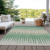 Piper Looms Chantille Stripes ACN886 Sage Machine Washable Area Rug Outdoor Lifestyle Image Feature
