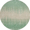 Piper Looms Chantille Stripes ACN886 Sage Machine Washable Area Rug Round Main Image