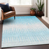 Piper Looms Chantille Stripes ACN886 Sky Machine Washable Area Rug Lifestyle Image Feature
