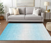 Piper Looms Chantille Stripes ACN886 Sky Machine Washable Area Rug Lifestyle Image Feature