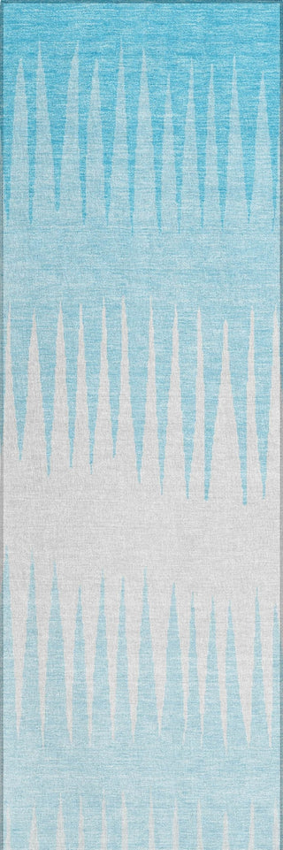 Piper Looms Chantille Stripes ACN886 Sky Machine Washable Area Rug Runner Main Image
