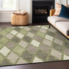 Piper Looms Chantille Diamonds ACN887 Aloe Machine Washable Area Rug Lifestyle Image Feature