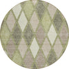 Piper Looms Chantille Diamonds ACN887 Aloe Machine Washable Area Rug Round Main Image