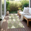 Piper Looms Chantille Diamonds ACN887 Aloe Machine Washable Area Rug Runner Outdoor Lifestyle Image Feature