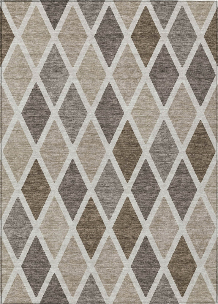 Piper Looms Chantille Diamonds ACN887 Beige Machine Washable Area Rug main image