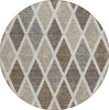 Piper Looms Chantille Diamonds ACN887 Beige Machine Washable Area Rug Round Main Image