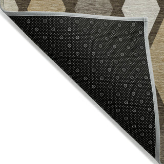 Piper Looms Chantille Diamonds ACN887 Brown Machine Washable Area Rug Backing Image