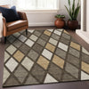 Piper Looms Chantille Diamonds ACN887 Brown Machine Washable Area Rug Lifestyle Image Feature