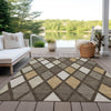 Piper Looms Chantille Diamonds ACN887 Brown Machine Washable Area Rug Outdoor Lifestyle Image Feature