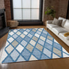 Piper Looms Chantille Diamonds ACN887 Denim Machine Washable Area Rug Lifestyle Image Feature