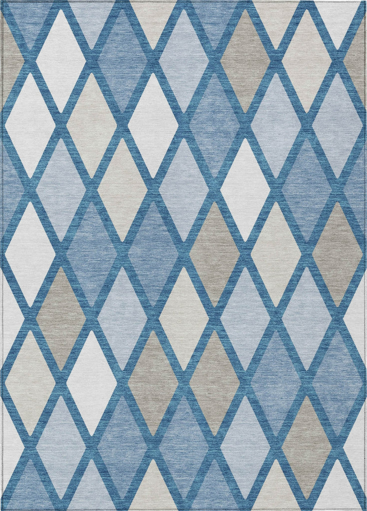 Piper Looms Chantille Diamonds ACN887 Denim Machine Washable Area Rug main image