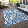 Piper Looms Chantille Diamonds ACN887 Denim Machine Washable Area Rug Outdoor Lifestyle Image Feature