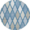 Piper Looms Chantille Diamonds ACN887 Denim Machine Washable Area Rug Round Main Image