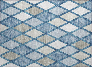 Piper Looms Chantille Diamonds ACN887 Denim Machine Washable Area Rug Scatter Main Image