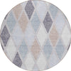 Piper Looms Chantille Diamonds ACN887 Lavender Machine Washable Area Rug Round Main Image